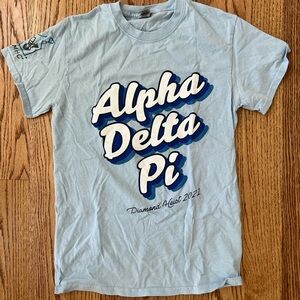 Alpha Delta Pi Light Blue Graphic Tee